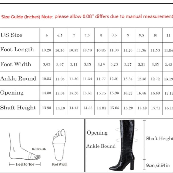 Modatope Knee High Silver Croc Embossed Chunky Heeled Boots Size 9 NWOT - Picture 5 of 8